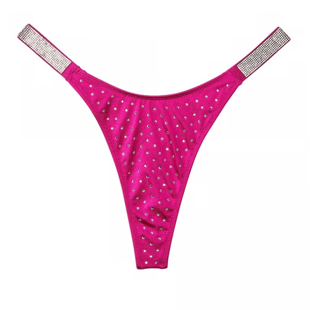 Victoria's Secret Pink Bikini Bottom with Rhinestone Accents